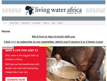 Tablet Screenshot of livingwaterafrica.org.uk